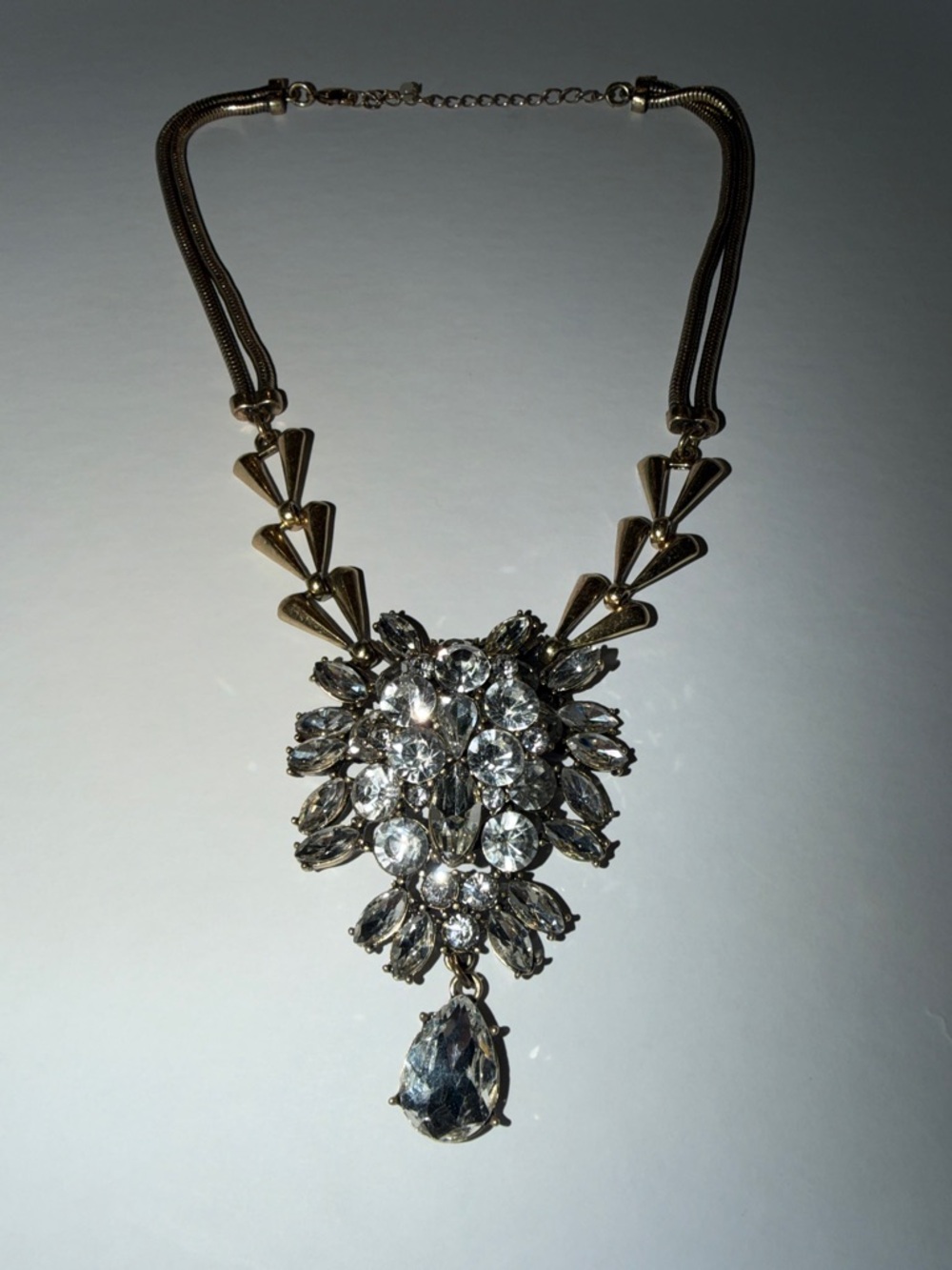 Beautiful Large Crystal Rhinestone Adjustable Necklace